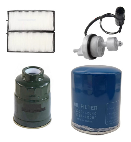 Filtro Aceite/polen/diesel+sensor Para Hyundai Terracan 2.5 