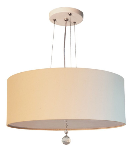 Lustre Pendente Com Cristal Cúpula Crú 40x15 2e27 110V/220V