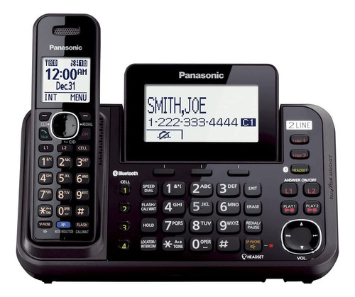 Panasonic Kx-tg9541b Link2cell - Teléfono De 2 Líneas Con Bl