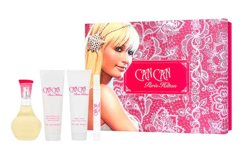 Set Estuche Perfume Can Can By Paris Hilton (4 Piezas) Damas