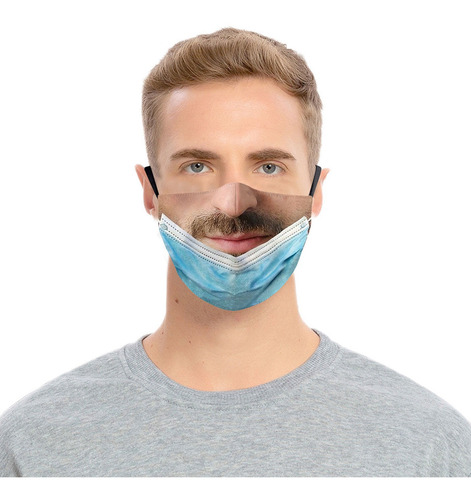 2x Mascarilla De Broma Reutilizable Lavable Ajustable