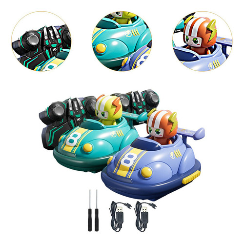 * 2x Coche De Control Remoto Rc Coche De Dibujos Animados