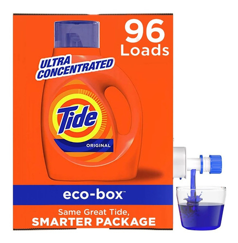 Detergente Líquido Para Ropa Tide Eco-box, Aroma Original