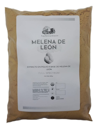 Melena De Leon Extracto En Polvo 500 Gramos