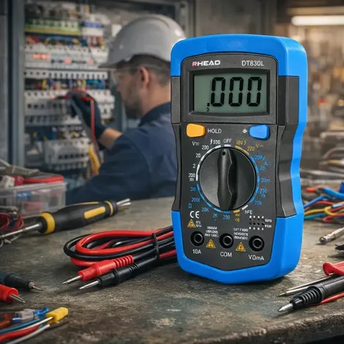 Multímetro Digital Rhead Profissional Multifunções Com Beep E Ilu...