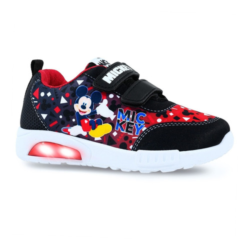 Zapatillas Footy Con Luces Disney Mickey Nene Oficial