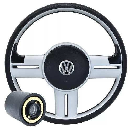 Imagem 1 de 7 de Volante Surf Prata Gol G3 2001 2002 2003 2004 2005 Com Cubo