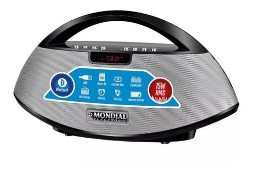 Rádio Portátil Mondial Bluetooth Rádio Fm Entrada Usb E M