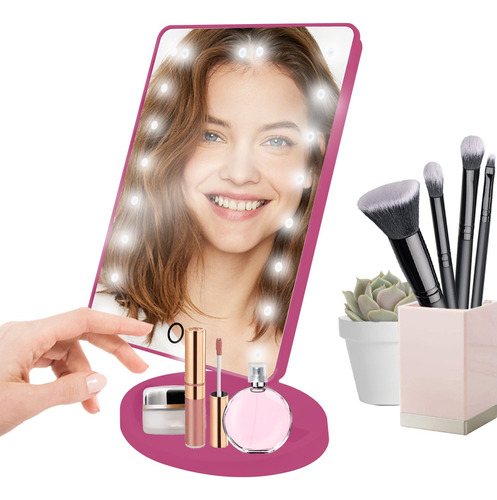 Espejo Maquillaje Luz Led Tipo Hollywood Tocador Usb O Pilas