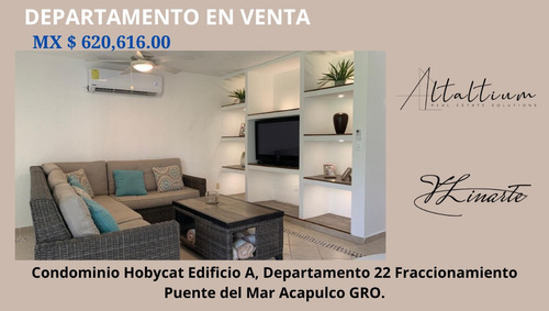 Departamento En Venta En Condominio Hobycat Puente Del Mar Acapulco Guerrero I Vl11-di-004