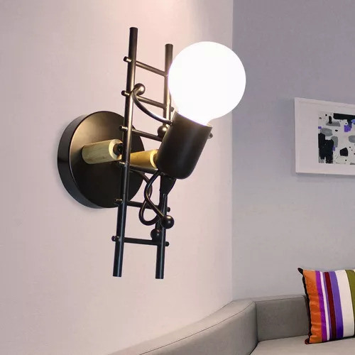 Lámpara De Pared Moderna Diseño Creativo De Persona E27