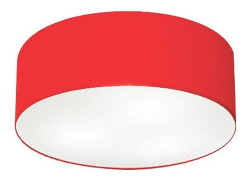 Plafon Para Banheiro Cilíndrico Sb-3014 Cúpula Cor Vermelho