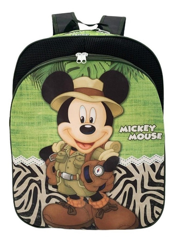 Mochila Infantil Escolar Mickey Mouse Safari Costas Tam G