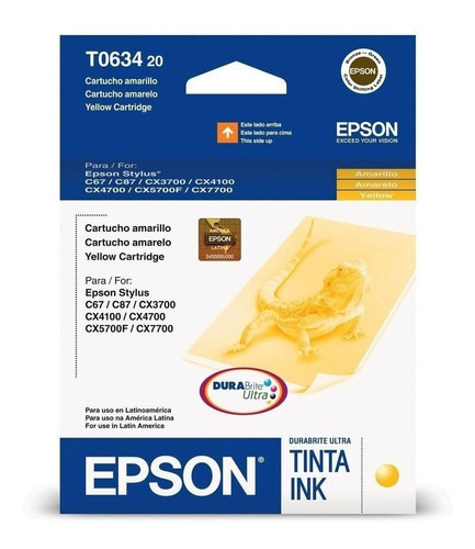 Cartucho Epson T0634 Amarillo C67/c87/cx3700 Original