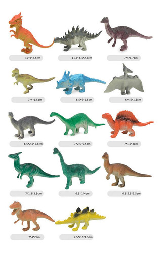 Imagen 7 de 7 de 3x Paquete De 19 Figuras De Dinosaurios De Plástico Modelo