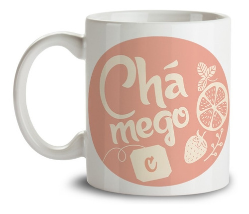 Caneca Xícara Frase Divertida Chá Mego Retrô Clássico