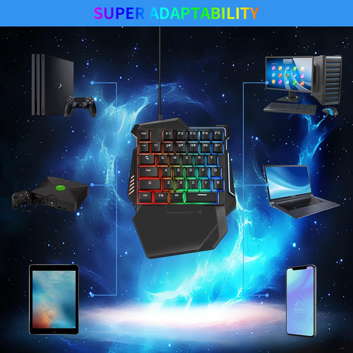Combo De Juego Y Mouse De Mitad De Mano Combo Laelr 35 Tecla