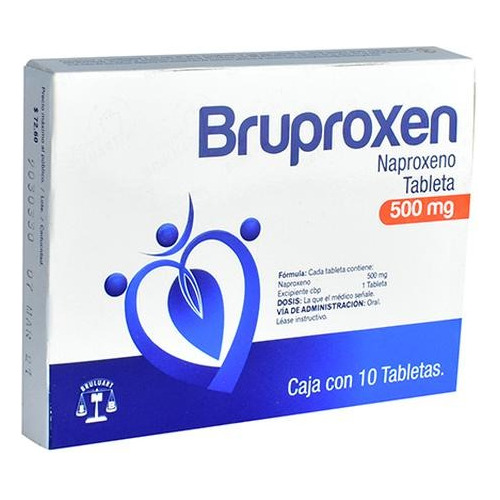 Bruproxen 10 Tabletas 500mg