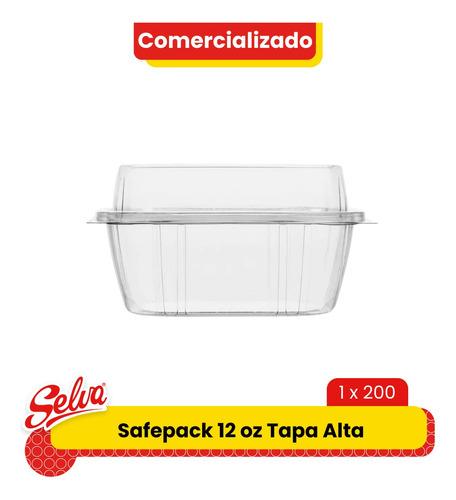 Contenedor Safepack 12 Oz Tapa Alta