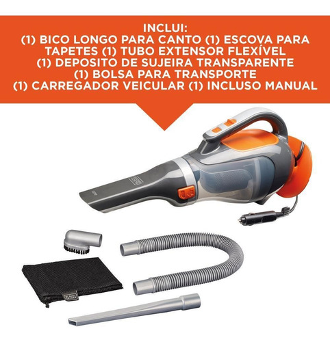 Aspirador De Pó Automotivo 586ml Bdcv610-la - Black+decker
