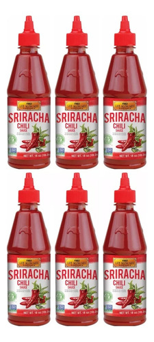 Pack 6 Botellas 510g Salsa Sriracha Hot Chili Lee Kum Kee