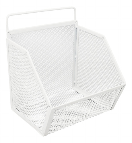 Cesta De Alambre Colgante De Metal Adhesiva De 13,2 X 10 X 1