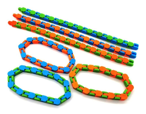 Wacky Track Fidget  Snap And Click Serpiente Juguete X1