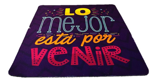 Mouse Pad Morado Lo Mejor Esta Por Venir Buena Actitud