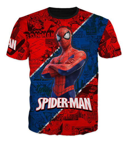 Camisetas De Hombre Araña Spiderman Adultos Y Niños