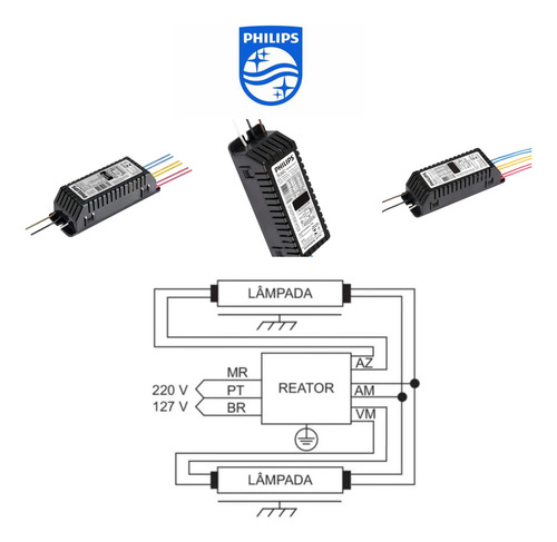 50 Reatores Eletrônico Philips 2x32w Bivolt Tl5 Afp 60hz