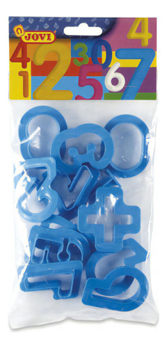 Moldes de massa francesa Jovi Plasticine, números, 12 peças, cor