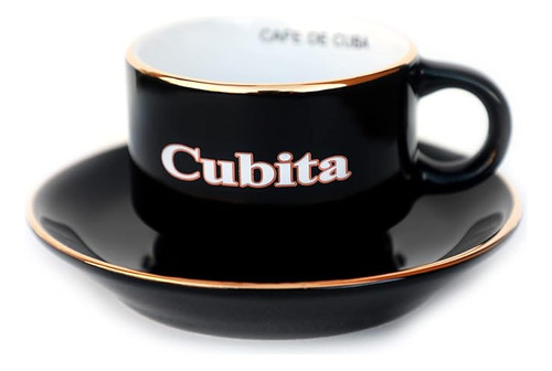 Juego Tazas Cubano 6 Tazas Pequeñas Ceramica Con Platillos J