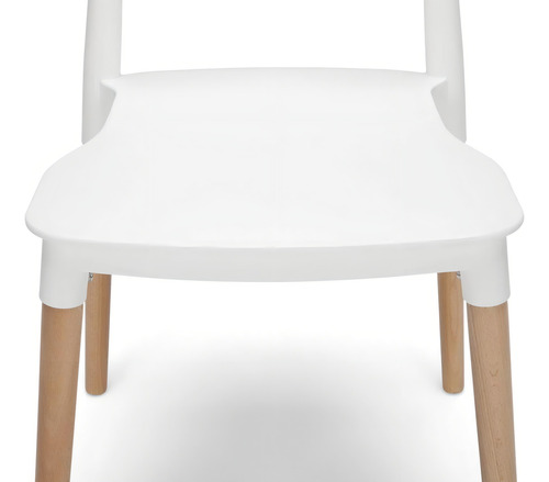 Set de 4 Sillas de Comedor Estocolmo con Patas de Madera | Sillas Modernas con Estilo Nordico Minimalista