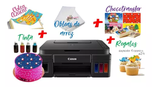 Impresora Canon Wifi +tinta Comestibles+obleas De Regalo