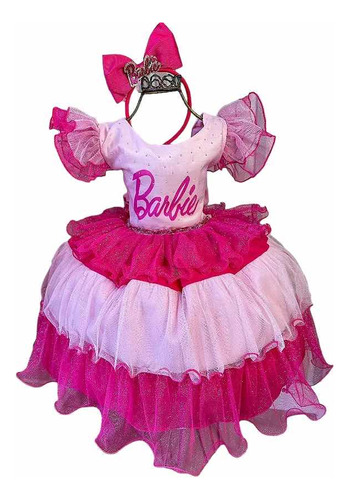 Vestido Infantil Lig Lig Con Temática De Barbie