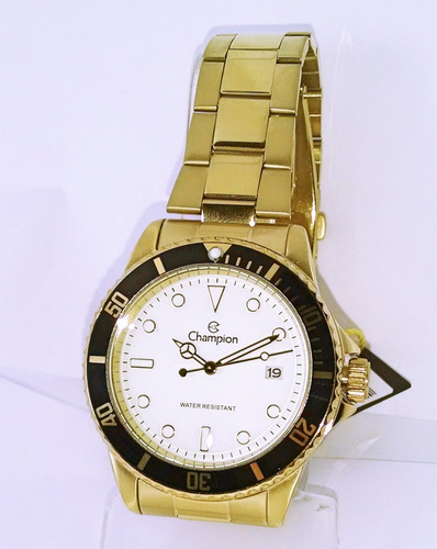 Relogio Masculino Champion Dourado De Vitrine Ca31266h