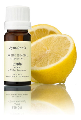 Aceite Esencial De Limón Ayurdeva's 100% Puro Y Natural