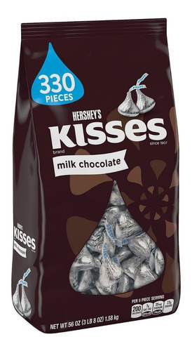 Imagen 1 de 1 de Chocolates Americanos Hershey's Kisses 1.58 Kg 330 Piezas