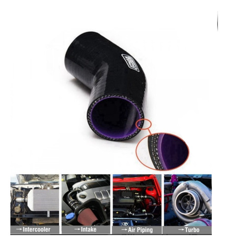 Codo De Silicon 45 Grados 2 Pulgadas 4capas Reforzado Epman