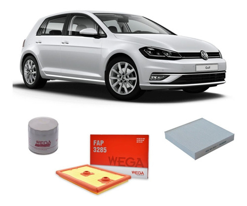 Kit De Filtros Vw Golf 1.4 Tsi Wega Lubri Franco