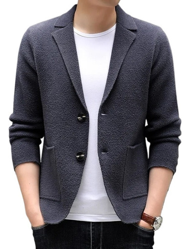 Chaqueta Tipo Blazer De Punto Para Hombre, Suéter Casual, Ab