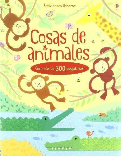 Cosas De Animales Con Pegatinas, De Barrett, Robert. Editorial Usborne, Tapa Tapa Blanda En Español