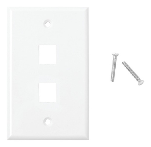 Placa De Pared De 2 Puertos, Keystone 10pza Blanco Lp-fp-17