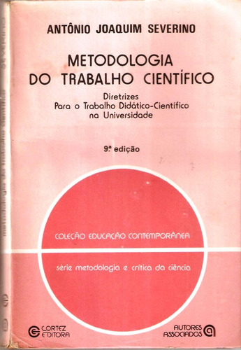 Livro Metodologia Do Trabalho Científico  Antonio Joaquim S 