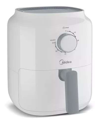 Freidora eléctrica Air Fryer Midea, 3 litros, blanca, 110 V, sin aceite,  color blanco