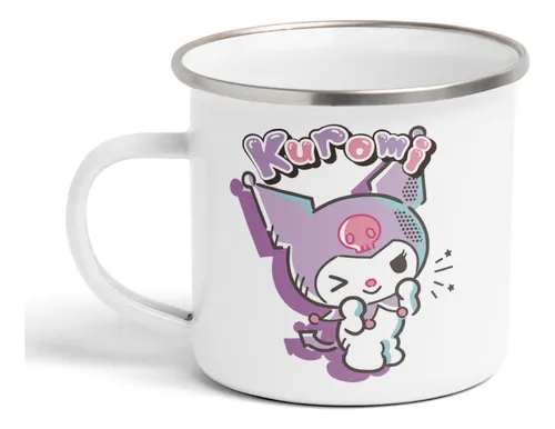 Mug Taza Esmaltada Kuromi Metalico Peltre