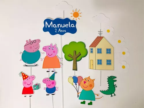 Topos de bolo da Peppa pig