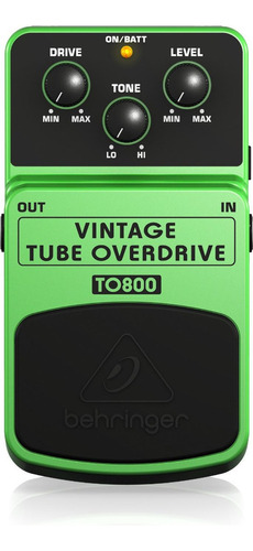 Behringer To800 Pedal Vitage Tube Overdrive 