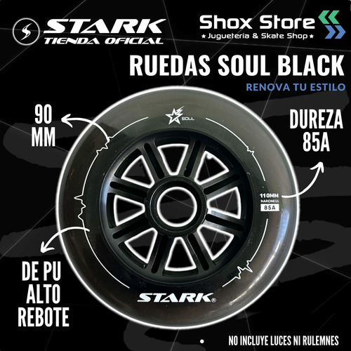 Rueda Rollers 110mm 85a Profesional Stark Soul Velocidad