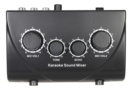 Sound Mixer Karaoke, Adaptador De Micrófono Dual Y Amplifica